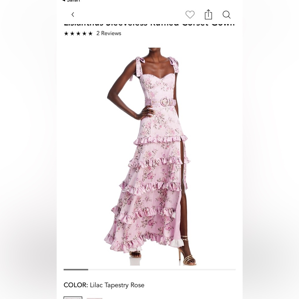V Chapman Lisianthus Dress in Lilac Tapestry Rose - Picture 2 of 6